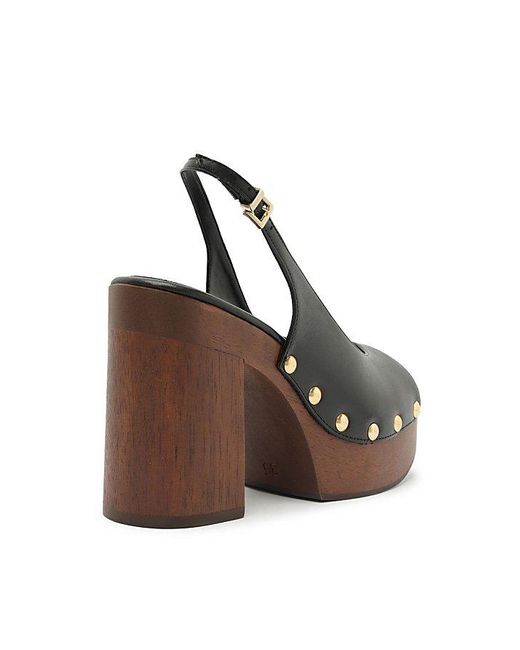 SCHUTZ SHOES Black Rose Sling Clog Sandal