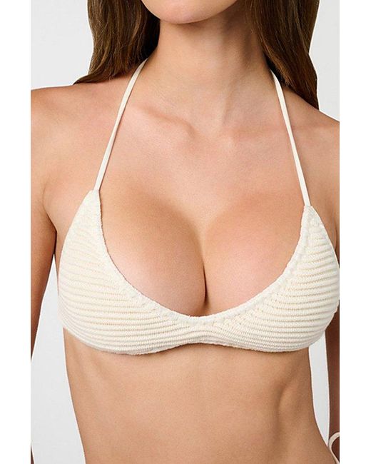 WeWoreWhat White Scoop String Bikini Top