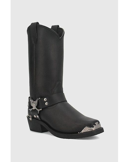 Dingo Black Chopper Leather Harness Boot for men