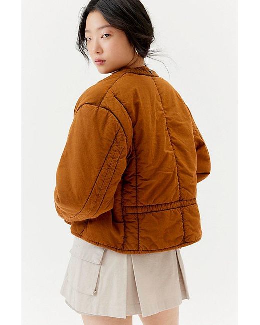 Urban Renewal Brown Vintage Overdyed Liner Jacket