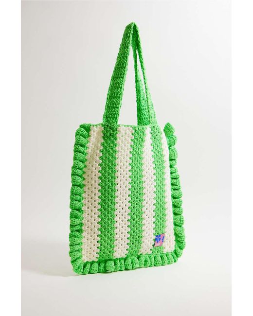 Damson Madder Green Knit Tote Bag