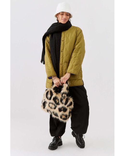 Urban Outfitters Multicolor Faux Fur Medium Tote Bag