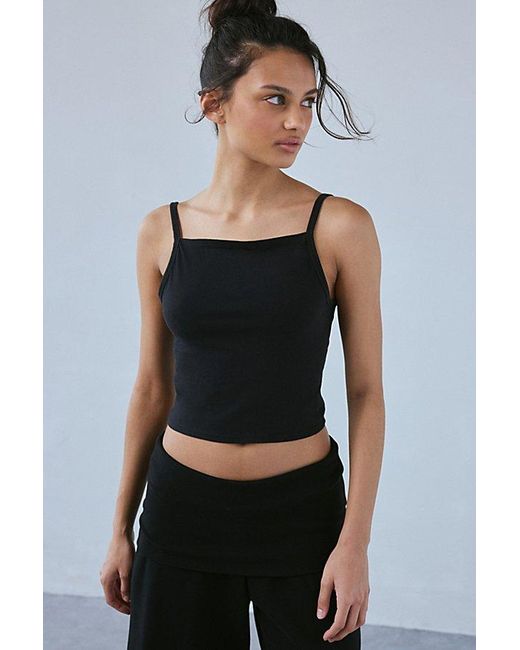 Out From Under Black Essential Cotton Compression Apron Cami