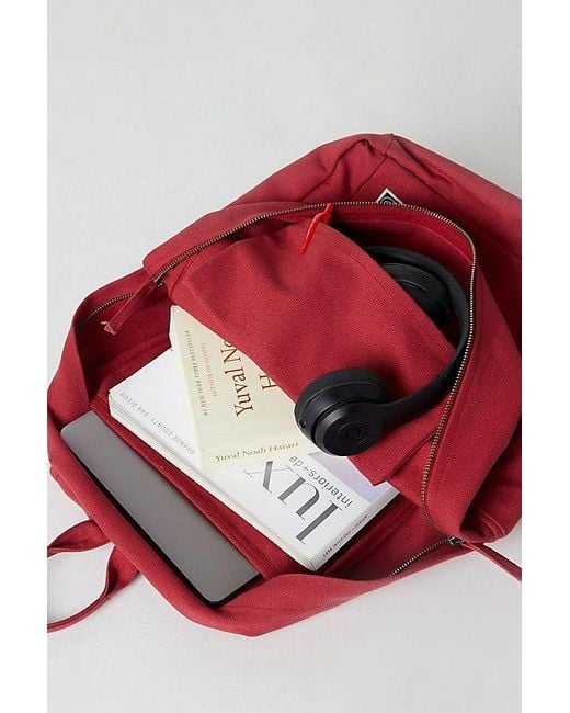 Terra Thread Red Organic Cotton Canvas Backpack