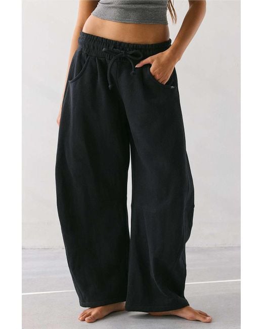 Out From Under Black Essential Barrel Leg Joggers S At Urban Outfitters
