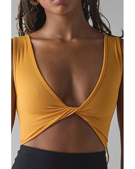 Out From Under Blue Wrap It Up Twist-Front Seamless Knit Tank Top