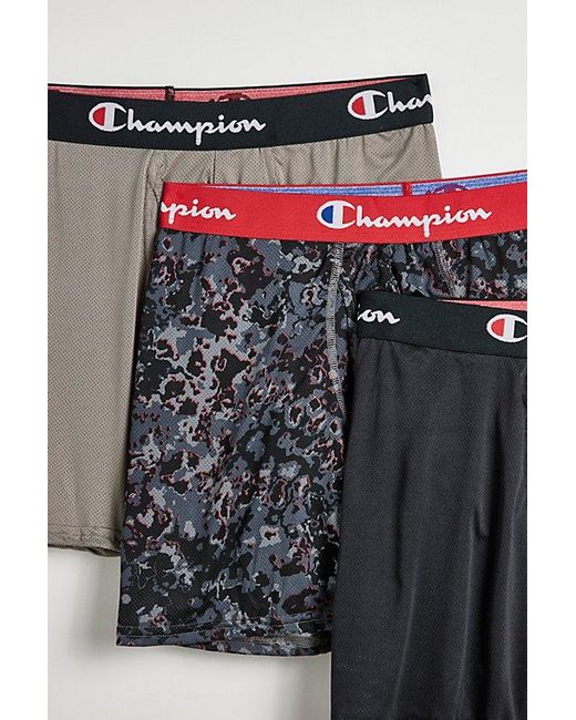 Champion Multicolor Lightweight Stretch Mesh Boxer Brief 3-Pack for men