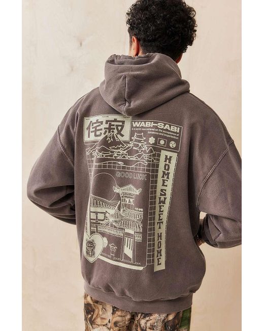Urban Outfitters Brown Uo Wabi Sabi Hoodie for men