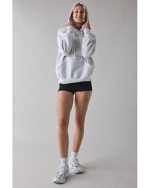 Nike Gray Sportswear Phoenix Fleece Oversized Pullover Hoodie Sweatshirt
