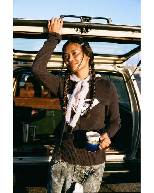 Roxy Black Uo Exclusive Pom Pom Knit Hoodie