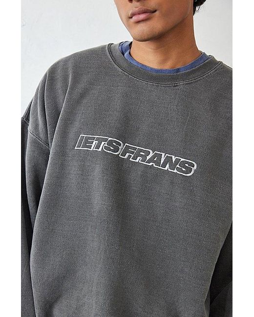 iets frans Gray Iets Frans. Washed Embroidered Sweatshirt for men
