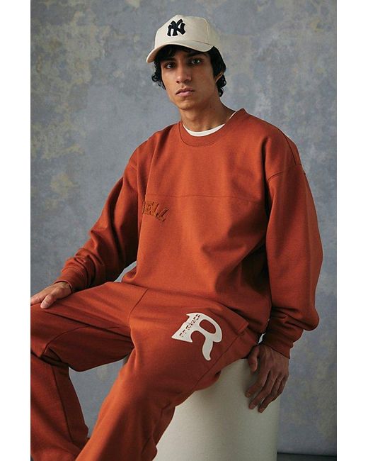 Russell Red Uo Exclusive Hillman Crew Neck Sweatshirt for men
