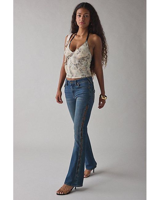 Out From Under Blue Je T'Aime Cropped Halter Top