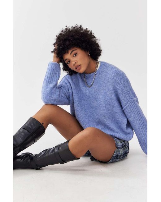 Urban Outfitters Blue Uo Oslo Lofty Knit Jumper