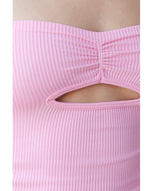 Out From Under Pink Arden Seamless Cutout Tube Top