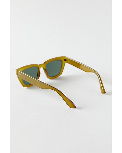 Urban Outfitters Green Muir Plastic Rectangle Sunglasses