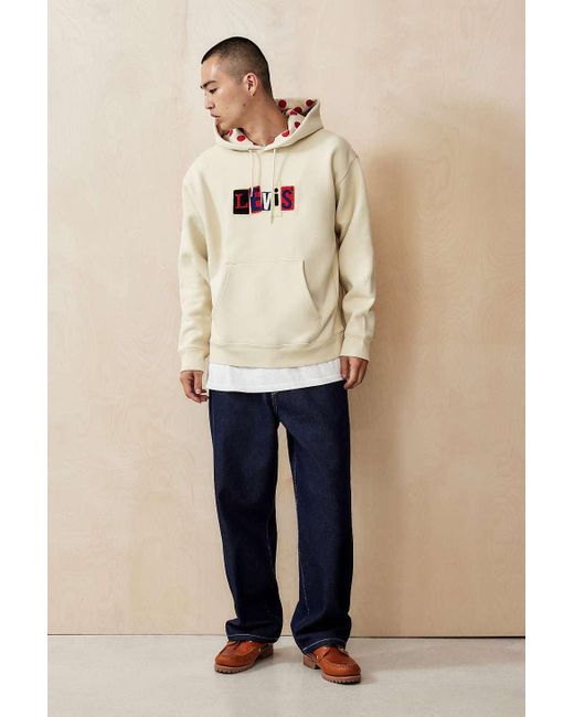 Levi's Natural Angora Dots Skate Hoodie for men