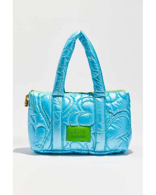 Urban Outfitters Blue Bryn Puffy Mini Tote Bag