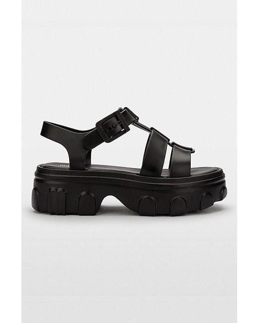 Melissa Black Ella Jelly Platform Sandals