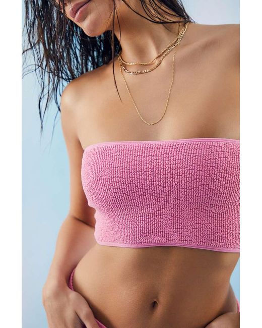 Out From Under Pink Seamless Bandeau Bikini Top