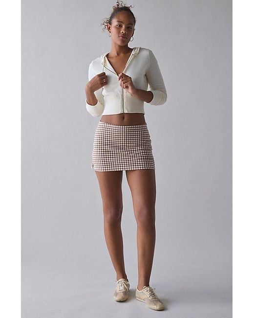 Out From Under Brown Bec Low-Rise Micro Mini Skort