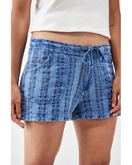 BDG Blue Stripe Five-pocket Shorts