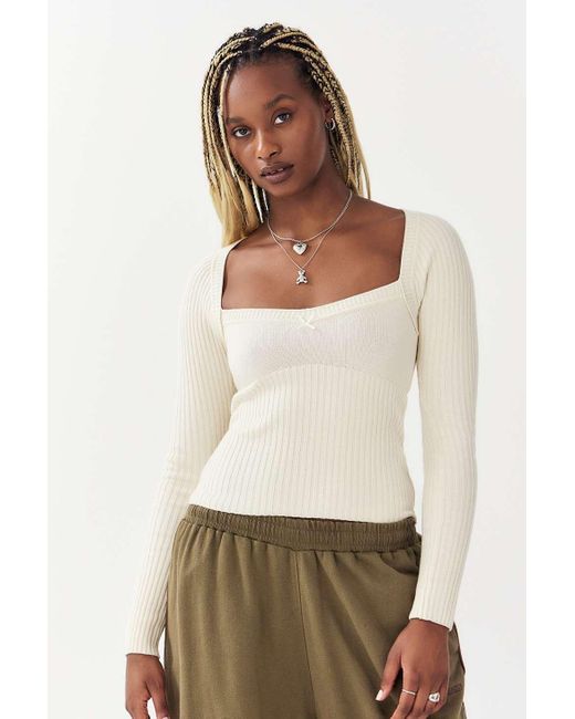 Urban Outfitters Natural Uo Bolero Knit Top