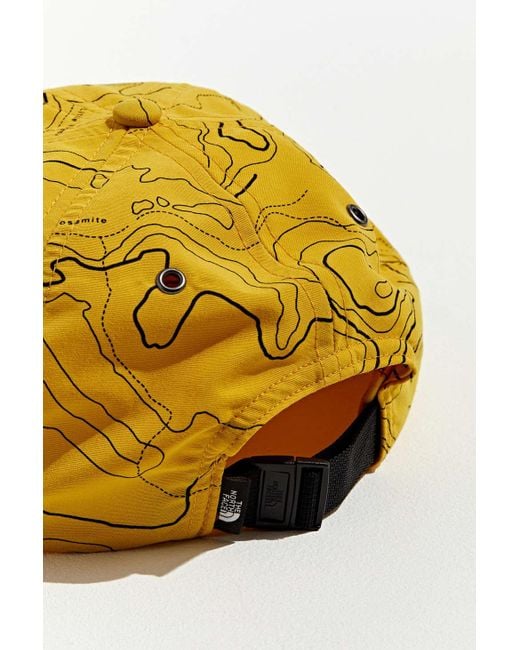 The North Face Yellow The North Face Uo Exclusive Topography Baseball Hat for men