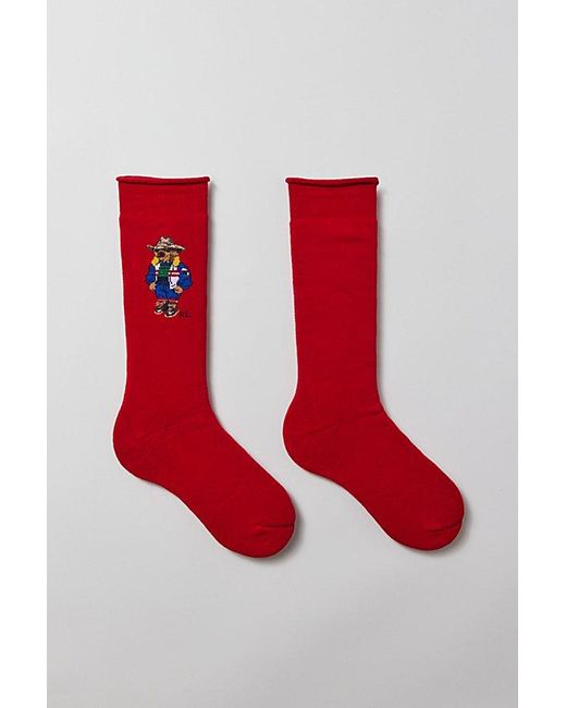 Polo Ralph Lauren Red Sun Valley Bear Crew Sock for men
