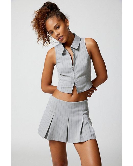 Urban Outfitters Gray Uo Casey Top & Skort Set
