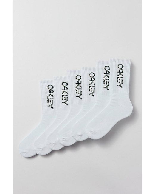 Oakley White Essential Crew Sock 3-Pack for men