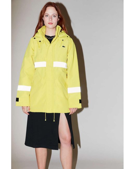 Lacoste Yellow Live Reflective Hooded Parka Jacket
