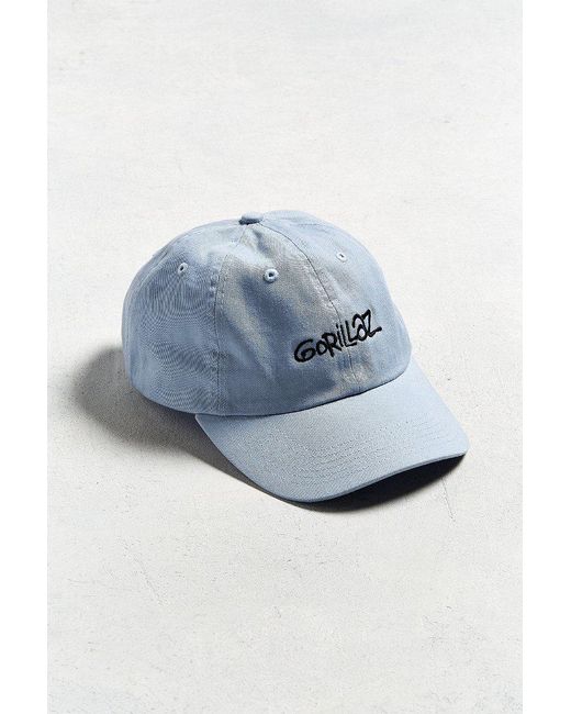 Urban Outfitters Blue Gorillaz Logo Baseball Hat for men