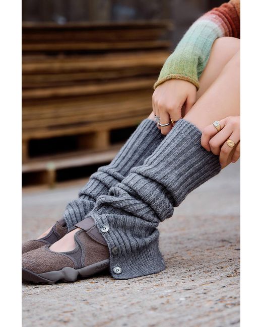 Out From Under Gray Inez Button Leg Warmers
