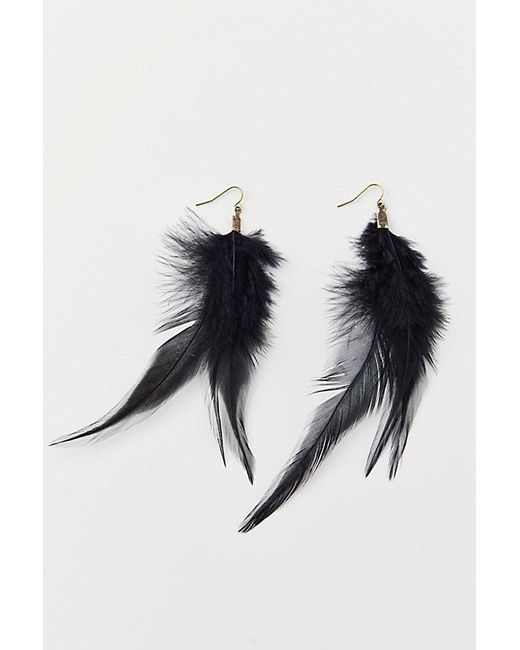 Urban Outfitters Blue Floaty Feather Earring