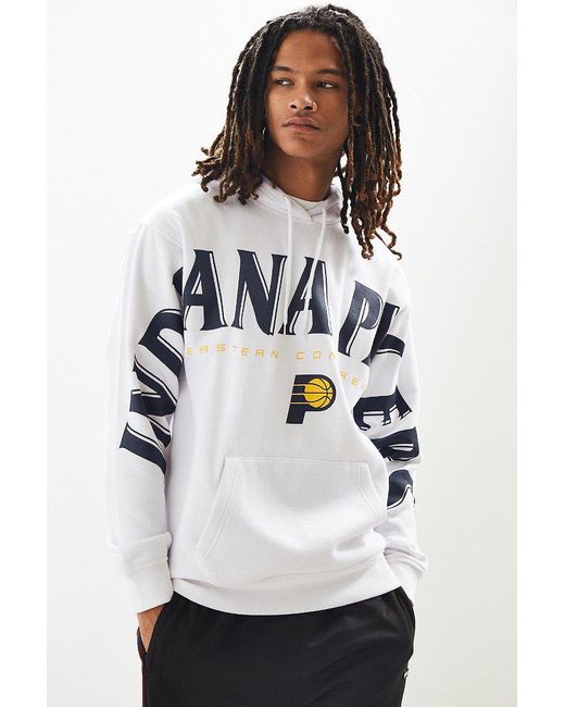Urban Outfitters White Nba Indiana Pacers Wingspan Hoodie Sweatshirt for men