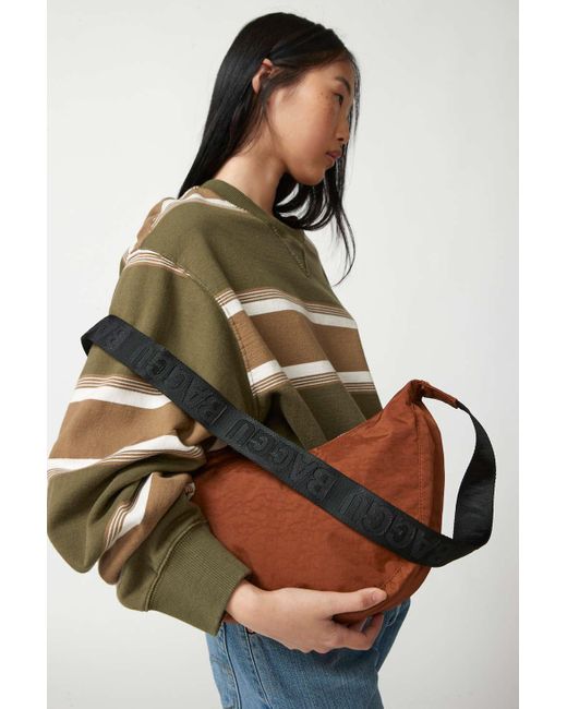 Baggu Nylon Crescent Bag In Brown At Urban Outfitters