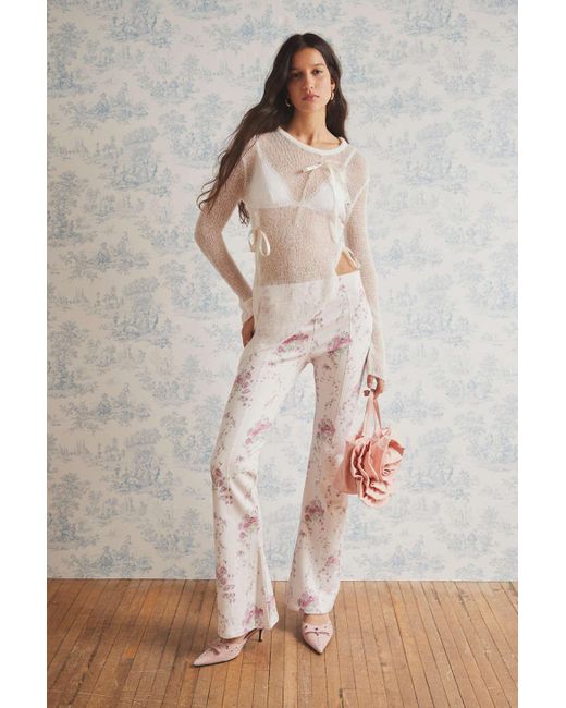 LoveShackFancy Multicolor Reed Floral Lounge Pant,at Urban Outfitters
