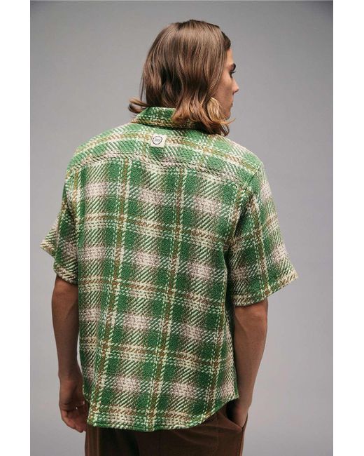 BDG Green Freddie Check Shirt M At Urban Outfitters for men