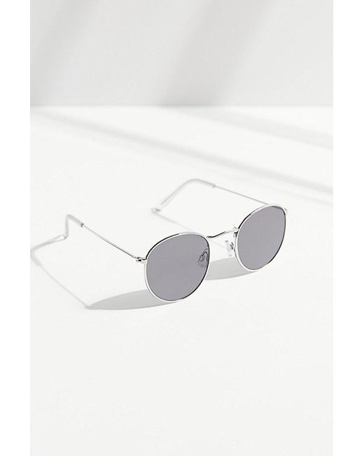 Urban Outfitters Green Billie Metal Round Sunglasses