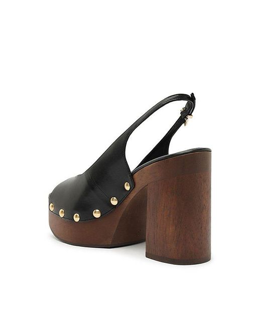 SCHUTZ SHOES Black Rose Sling Clog Sandal