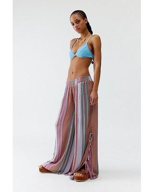 Out From Under Multicolor Tied Up Gauze Wide Leg Pant