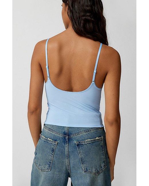 Out From Under Blue Je T'Aime Mesh Cropped Cami