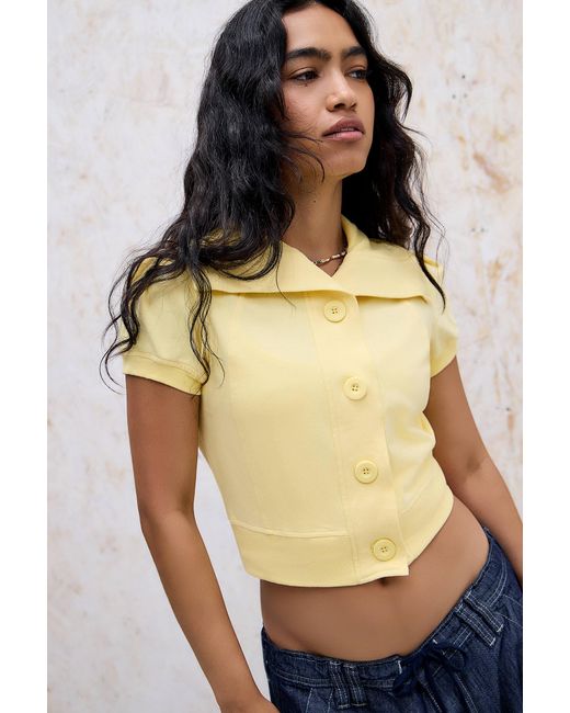 BDG Yellow Library Flirt Top
