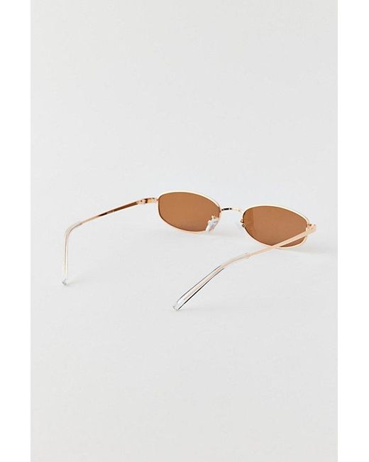Urban Outfitters Metallic Uo Essential Metal Rectangle Sunglasses