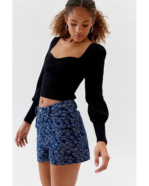 Urban Outfitters Blue Uo Jade Floral Short