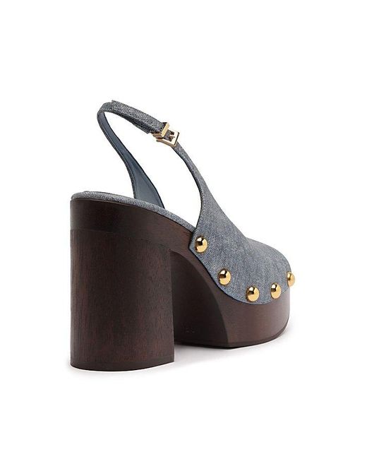 SCHUTZ SHOES Blue Rose Sling Clog Sandal