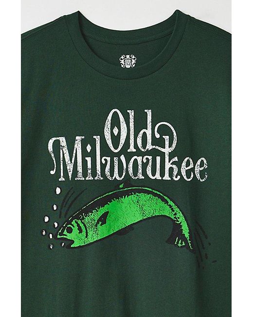 Urban Outfitters Green Old Milwaukee Fish Or Buzz Graphic Tee for men