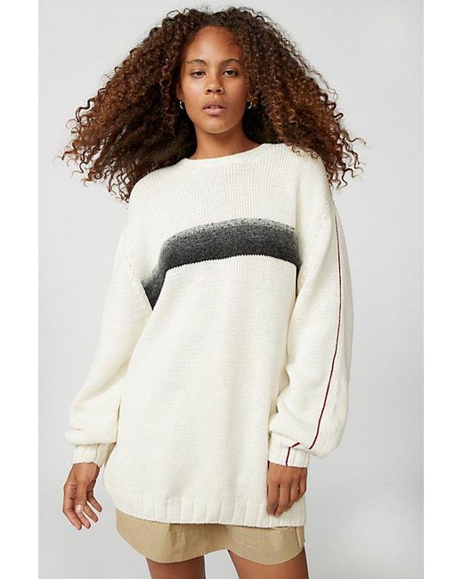 Urban Renewal White Vintage Striped Oversized Sweater