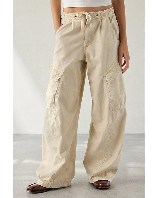 BDG Natural Station Cocoon Baggy Barrel Leg Cargo Pant